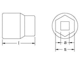 10-Piece Kit - Regular Sockets, 6-Point, 1/2" Drive - CS Unitec