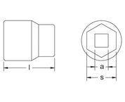 20-Piece Kit - Regular Sockets, 6-Point, 1/2" Drive - CS Unitec