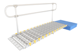 26" Wide Modular Ramp System with Loop End Handrails M26-5-1L Roll-A-Ramp 5' One Side