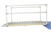 26" Wide Modular Ramp System with Straight End Handrails - Roll - A - Ramp