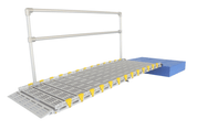 26" Wide Modular Ramp System with Straight End Handrails - Roll - A - Ramp