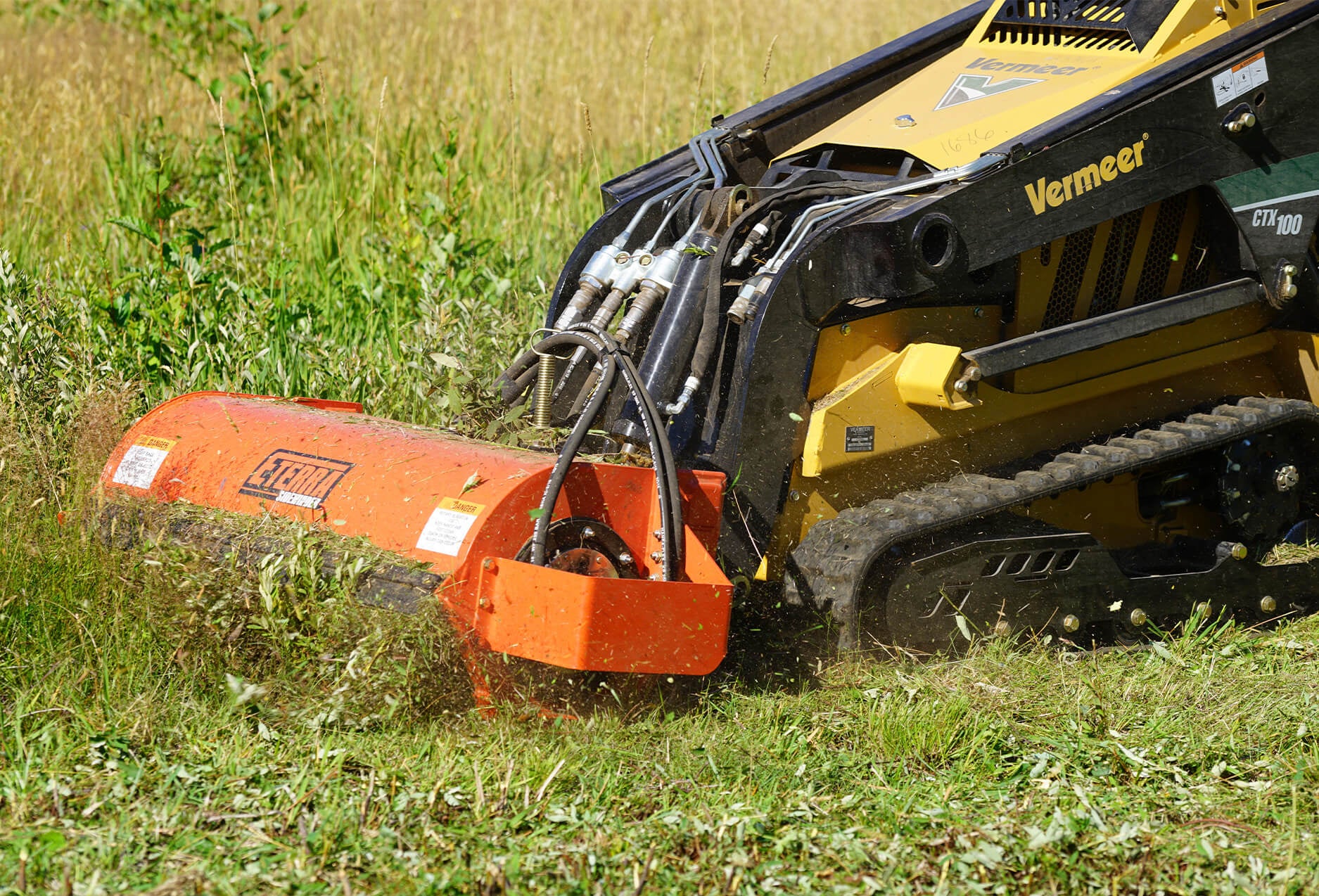 Sidewinder 36" Mini Skid Steer Flail Mower Attachment