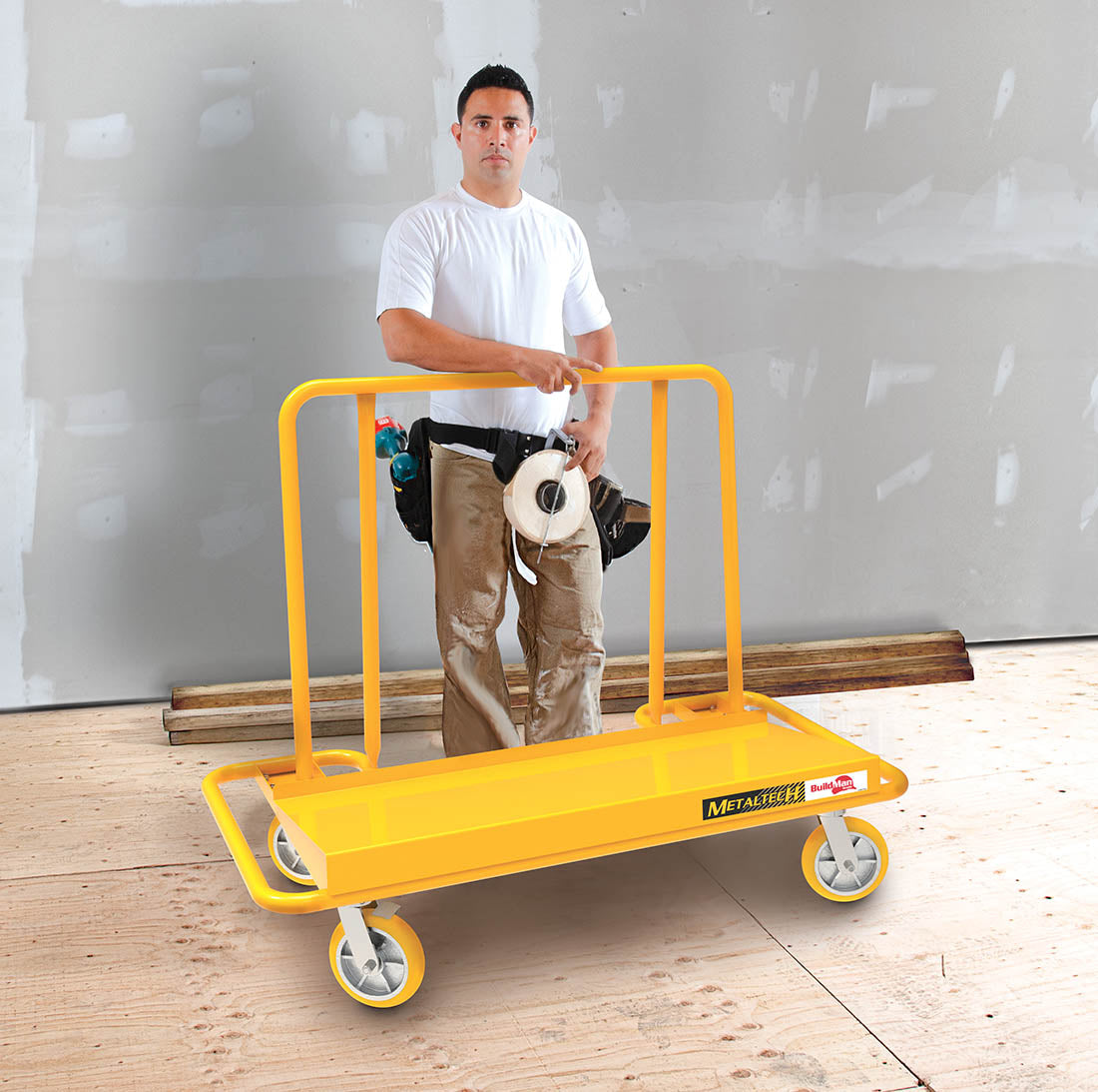 Wall Hauler Series 4000 - BuildMan® Pro Industrial Welded Drywall Cart – (XL) MetalTech