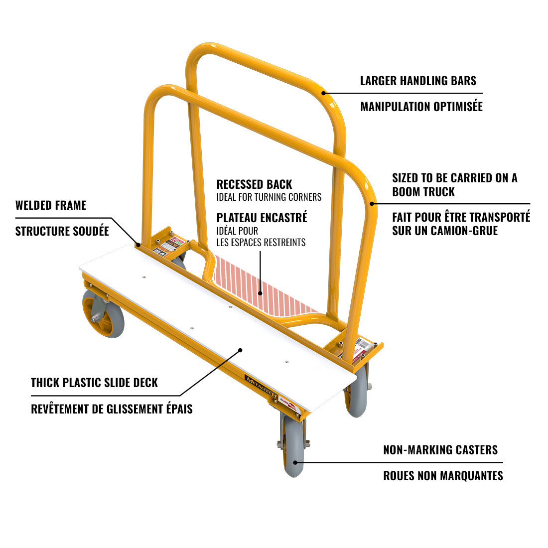 Wall Hauler™ Series 2000 Drywall Cart Residential Welded (BuildMan) MetalTech