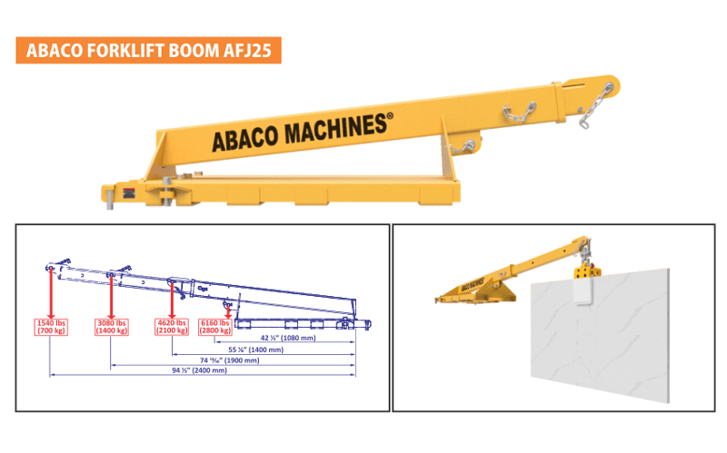 Abaco Forklift Boom AFJ25 / AFJ25B AFJ25