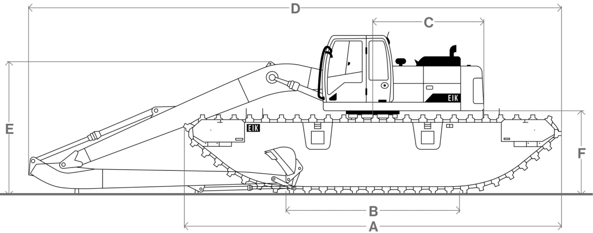 Amphibious Excavator Undercarriage - AM350 - 3 - EIK Solutions