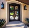 Artemis Double Iron Doors: Regency Style with Tempered Glass & Insulated Flush Bolt System - Custom Iron Door Pros