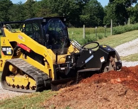 Blue Diamond® Skid Steer Swing Arm Stump Grinder - Blue Diamond Attachments