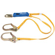 C411200 6FT Decoil Twinleg Lanyard (DCELL Shock Pack, Snap Hook, Rebar Hook, 1IN Web) - Pack of 2 - Werner