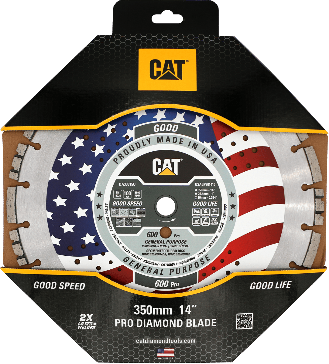 Cat® 600 Pro General Purpose Diamond Blade - 10mm Segment - Cat Diamond Tools