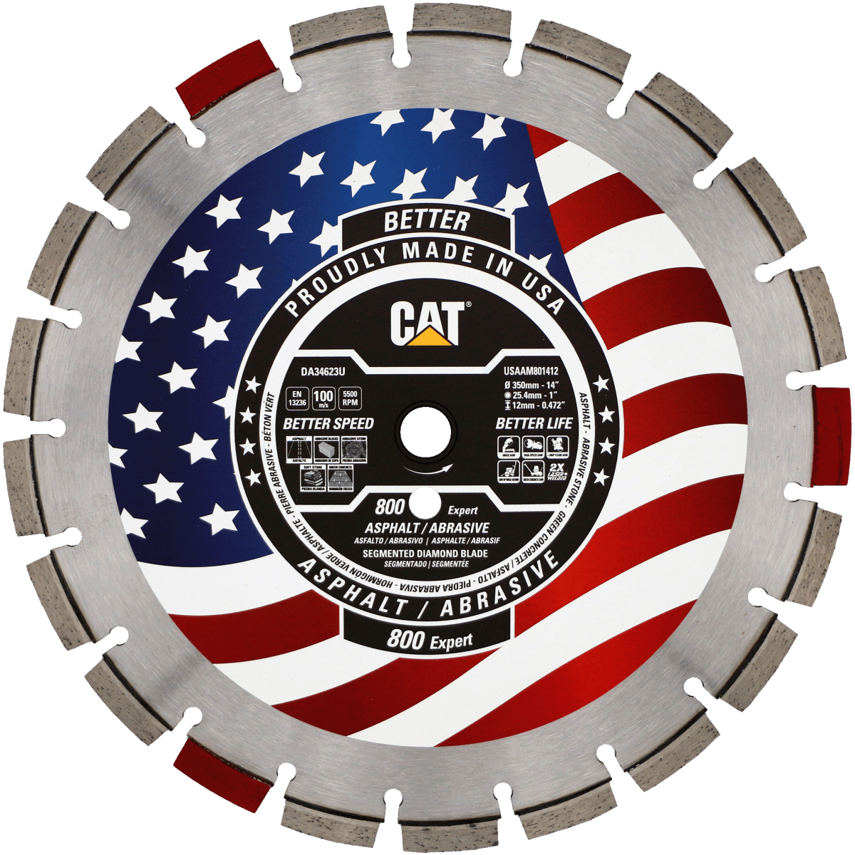 Caterpillar 800 Expert Diamond Blades for Abrasive Materials - Cat Diamond Tools