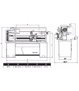 E - 1340VS With ACU - RITE 303 CSS DRO With Taper Attachment and Collet Closer - Jet