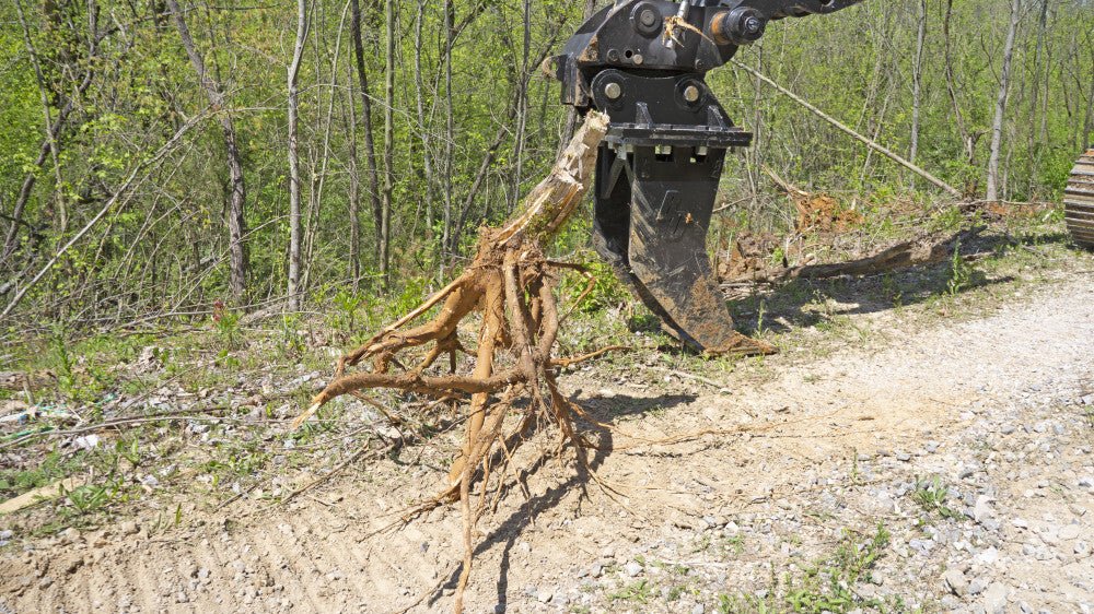 Excavator Tree Grubber - Blue Diamond Attachments