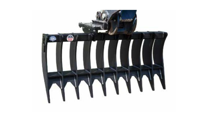 Heavy Duty Excavator Rake - Blue Diamond Attachments