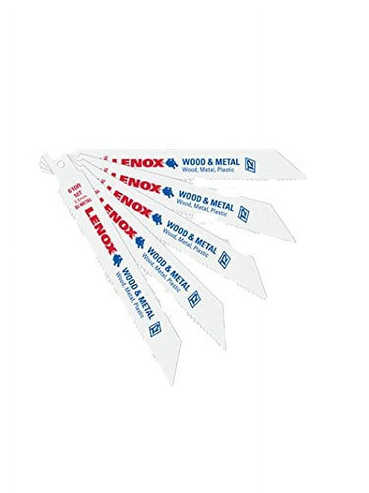 Lenox 610R 6 Inch X 10 Tpi Bi-Metal Reciprocating Saw Blades - Pack of 5 - Lenox Tools