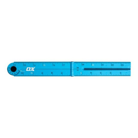 OX Pro 24-Inch Imperial Tuff Rule | Cyan - Ox Tools