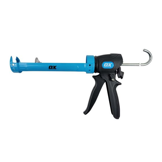 OX Pro 29-Ounce Dual Thrust Caulk Gun | 12:1 & 24:1 Thrust Ratio - Ox Tools