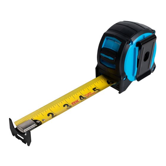 OX Pro 30-Foot Tuff Blade Tape Measure - Magnetic Dual Hook & 1 1/4" Wide Blade Ox Tools