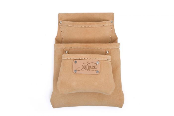 OX Tradesman Suede 3 Pocket Fastener Bag - Ox Tools