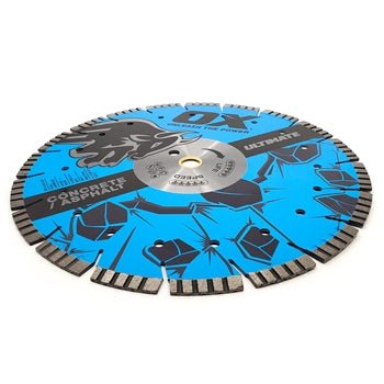 OX Ultimate Concrete/Asphalt Diamond Blade 12mm with 15mm undercut Segment - 1" bore OX - UB12 - 12