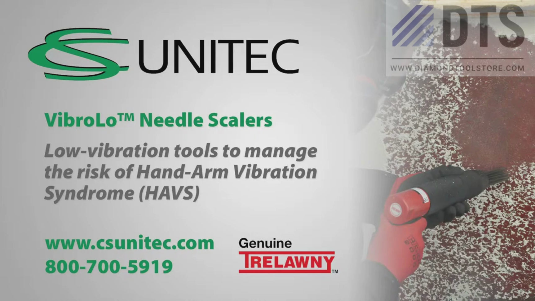 Needle Scalers with Integrated Vacuum Shroud CS Unitec