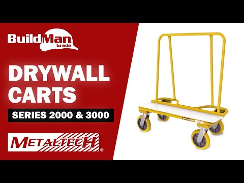 Wall Hauler Series 3000 Drywall Cart Welded (BuildMan Pro Commercial – (L)) MetalTech