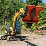 Typhoon 60" Skid Steer Clearing Mower Attachment - Powdered Coated Orange - Eterra