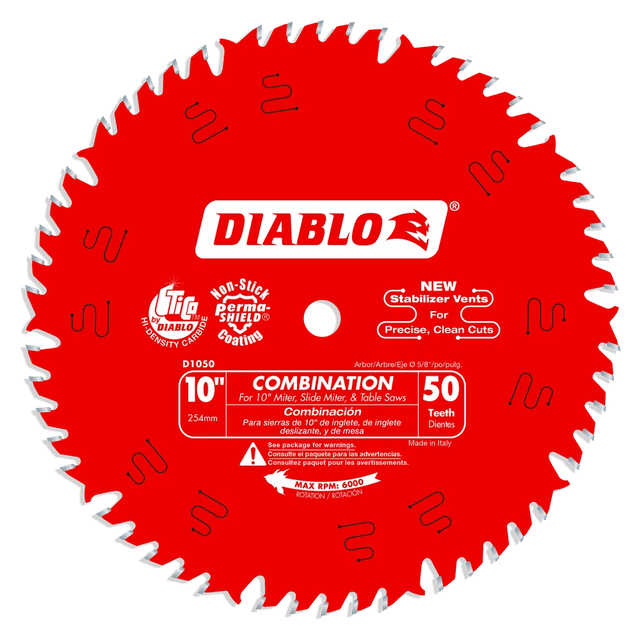 10 in. x 50 Tooth Combination Saw Blade - 6 per Unit - Diamond Tool Store