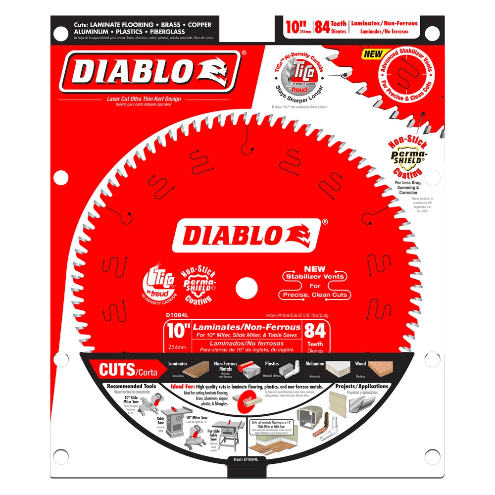 10 in. x 84 Tooth Laminates & Non-Ferrous Metals Saw Blade - 4 per Order - Diamond Tool Store