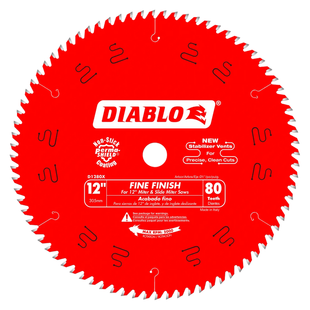 12 in. x 80 Tooth Fine Finish Saw Blade - 4 per Order - Diamond Tool Store