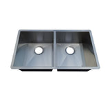 18g Zero Radius 50/50 Double Bowl Undermount Stainless Steel Kitchen Sink - Dakota Sinks