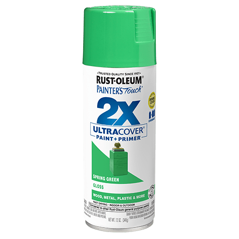 2x Ultra Cover Gloss Spray Paint - 12oz (6 Count) 334055 Rust-Oleum Spring Green