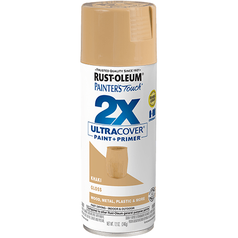 2x Ultra Cover Gloss Spray Paint - 12oz (6 Count) 334037 Rust-Oleum Khaki