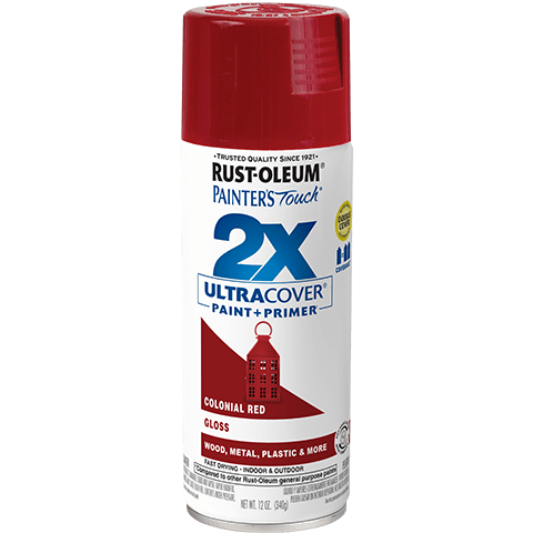 2x Ultra Cover Gloss Spray Paint - 12oz (6 Count) 334030 Rust-Oleum Colonial Red