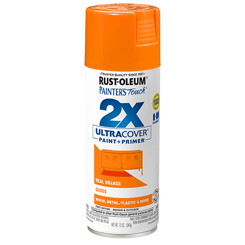 2x Ultra Cover Gloss Spray Paint - 12oz (6 Count) 334043 Rust-Oleum Real Orange