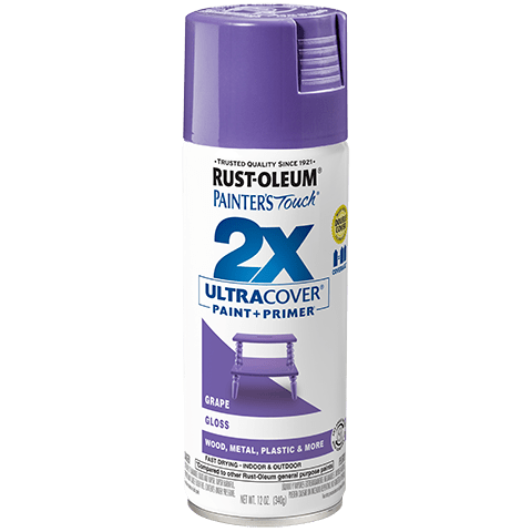 2x Ultra Cover Gloss Spray Paint - 12oz (6 Count) 334033 Rust-Oleum Grape