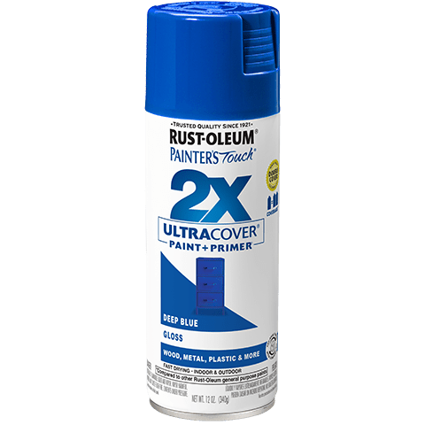 2x Ultra Cover Gloss Spray Paint - 12oz (6 Count) 334032 Rust-Oleum Deep Blue