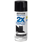 2x Ultra Cover Gloss Spray Paint - 12oz (6 Count) 334026 Rust-Oleum Black