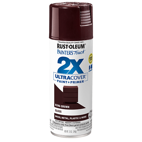 2x Ultra Cover Gloss Spray Paint - 12oz (6 Count) 334038 Rust-Oleum Kona Brown