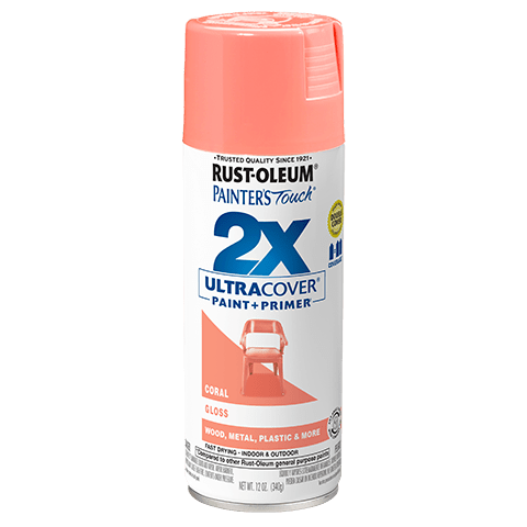 2x Ultra Cover Gloss Spray Paint - 12oz (6 Count) 334052 Rust-Oleum Coral