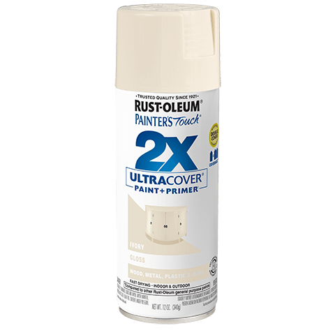 2x Ultra Cover Gloss Spray Paint - 12oz (6 Count) 334035 Rust-Oleum Ivory