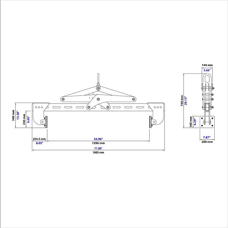 Aardwolf Horizontal Stone Lifting Clamp - 1370 - Aardwolf