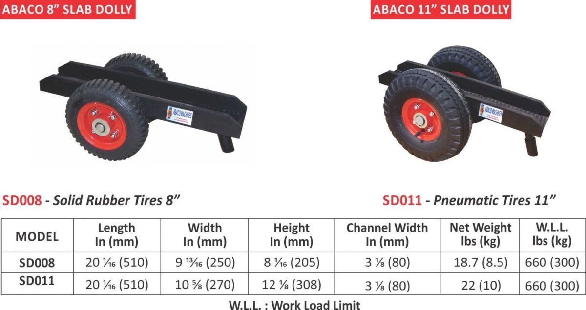 Abaco 11" Slab Dolly - Diamond Tool Store