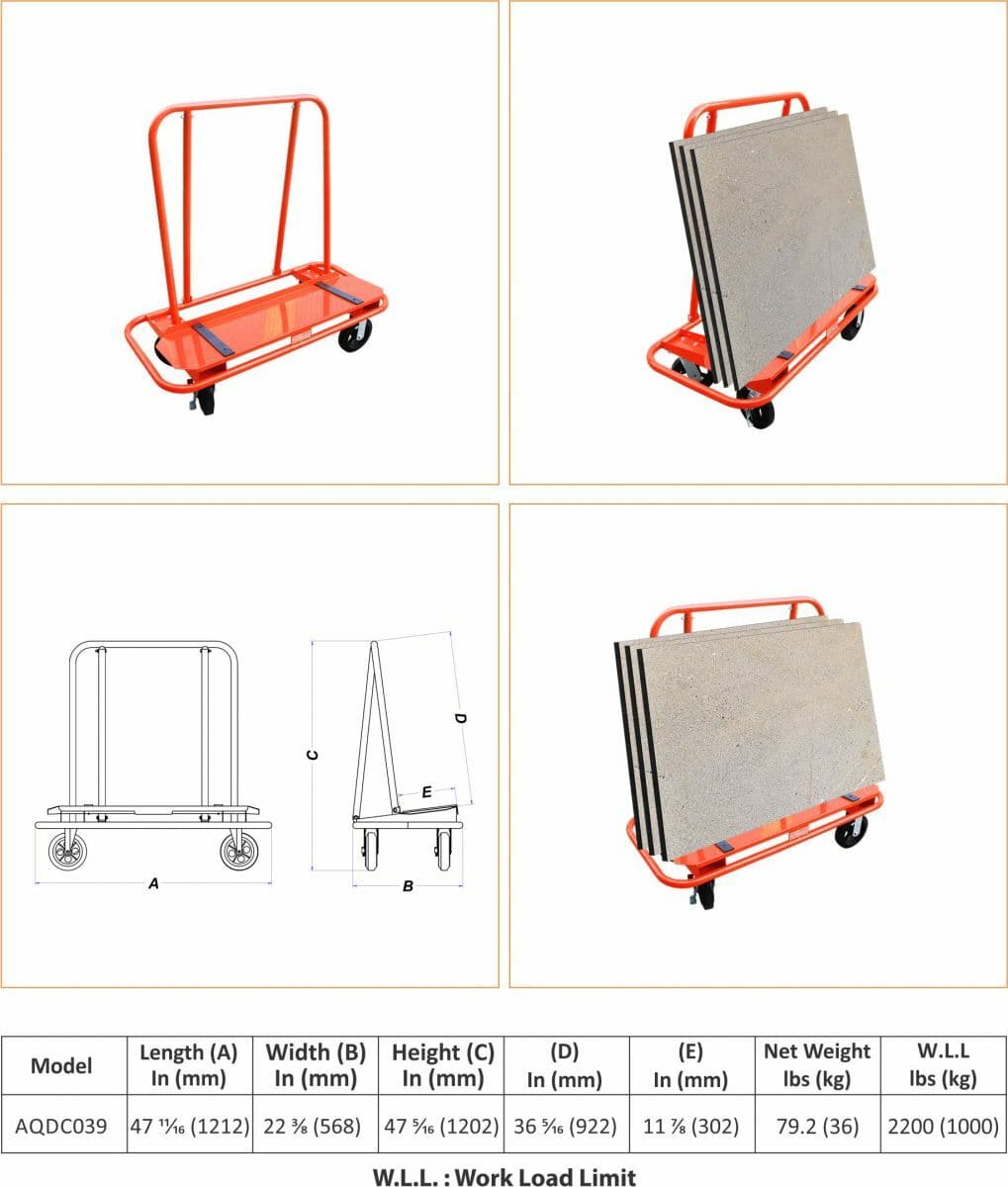 Abaco QLI Drywall Cart - Diamond Tool Store