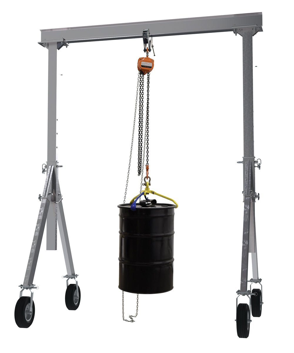 Adjustable Height Aluminum Gantry Cranes with Pneumatic Caster - Diamond Tool Store