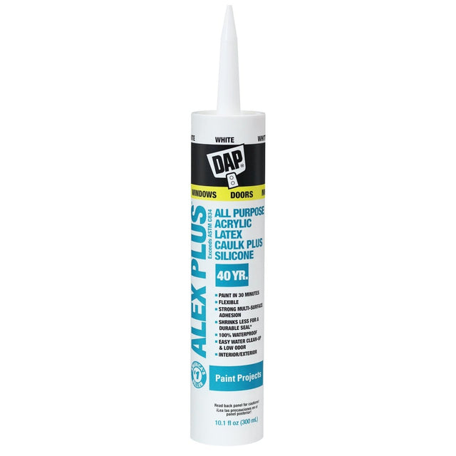 ALEX PLUS® All Purpose Acrylic Latex Caulk Plus Silicone (24 Count) - Diamond Tool Store