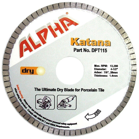 Alpha Katana Diamond Blade - Diamond Tool Store