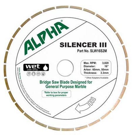 Alpha Silencer III Blade for Marble - Diamond Tool Store