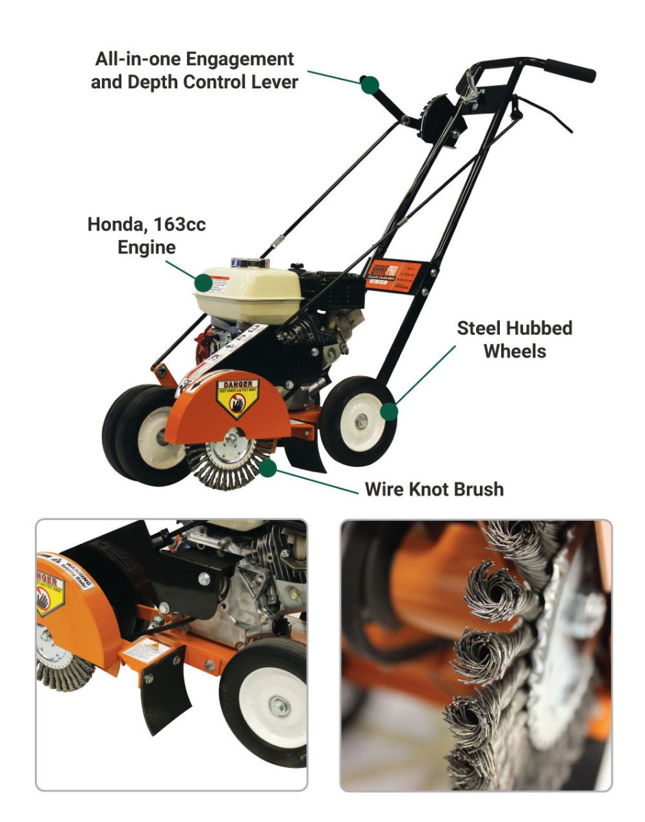 Brave Crack Cleaner | 8-In. Wire Knot Brush | Honda GX120 - Brave