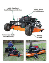 Brave Finish Cut Pull-Behind Mower | 60-In. Deck | GXV630 Honda Engine - Brave